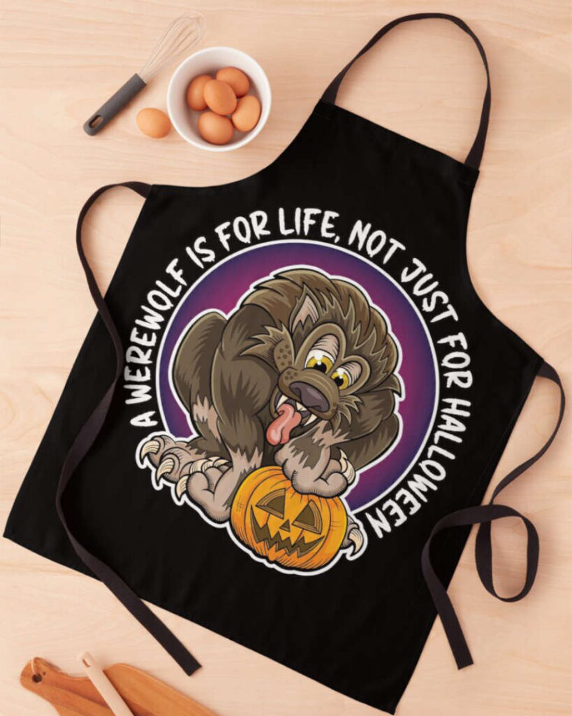 Werewolf for life apron